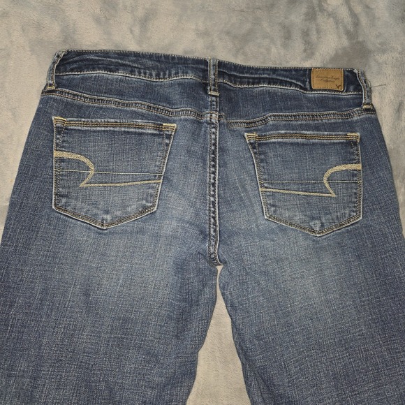 American Eagle Skinny Kick Jeans Womens 10 Blue Super Stretch - Picture 4 of 16